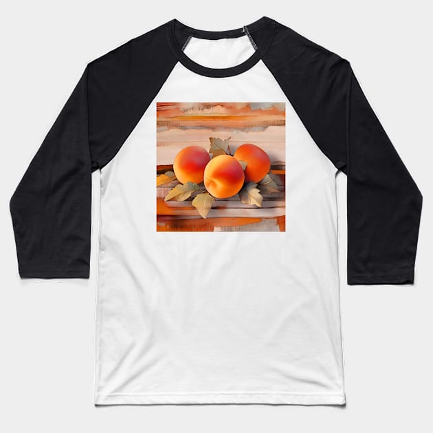 Still Life with Peaches Baseball T-Shirt by DANAROPER